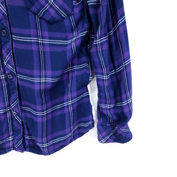 RAILS Plaid Button Up Shirt Size Small Purple Lightweight Flannel Pockets - Picture 13 of 14